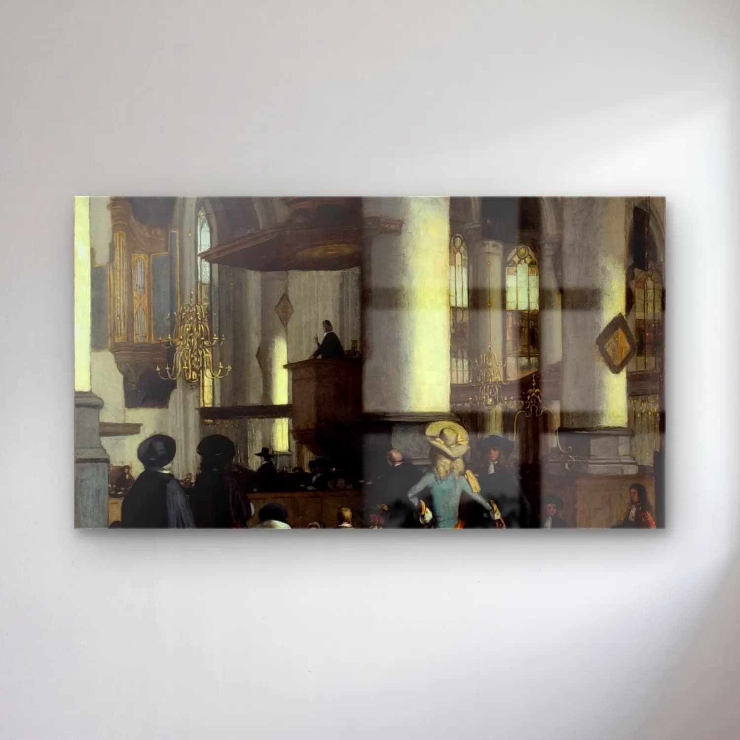 Emanuel de Witte – Interior of the Oude Kerk, Delft cam tablo — Emanuel de Witte – Interior of the Oude Kerk, Delft — empresyonist katedral