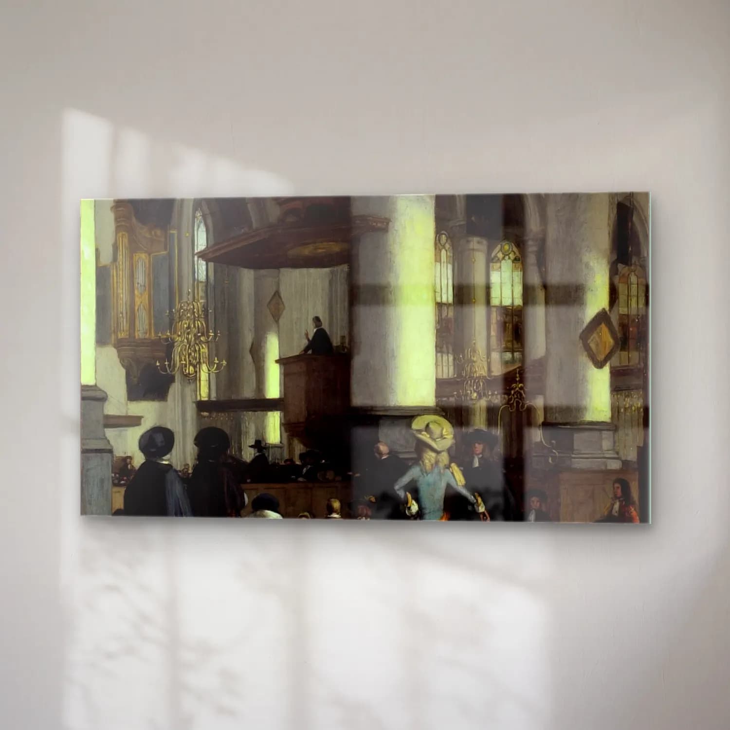 Emanuel de Witte – Interior of the Oude Kerk, Delft cam tablo — sağ açıdan görünüm