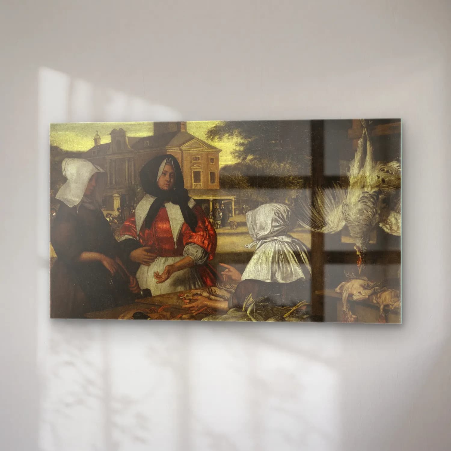 Emanuel de Witte – The Birdmarket, Amsterdam cam tablo — sağ açıdan görünüm