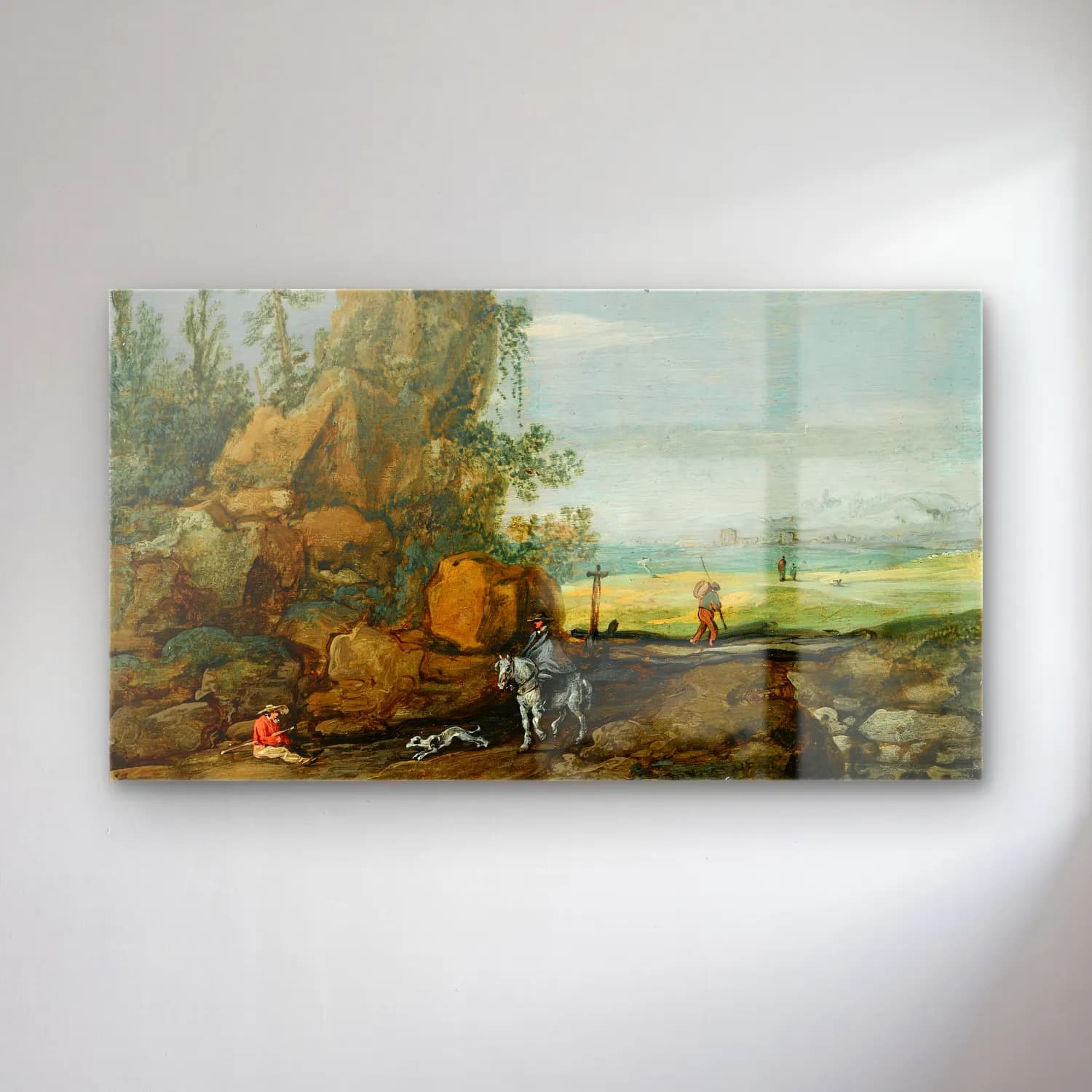 Esaias van de Velde – A Rocky Landscape With Travellers And A Horseman On A Path,… cam tablo — Esaias van de Velde – A Rocky Landscape With Travellers And A Horseman On A Path,… — yağlı boya mitolojik sahne