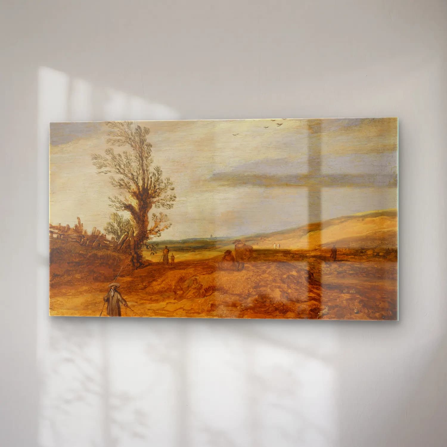 Esaias van de Velde – A View in the Dunes cam tablo — sağ açıdan görünüm