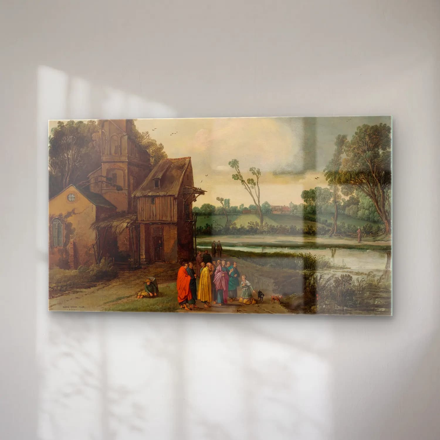 Esaias van de Velde – A landscape with Christ and the Canaanite Woman cam tablo — sağ açıdan görünüm