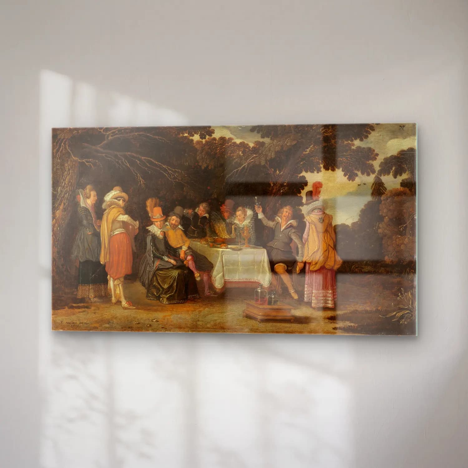 Esaias van de Velde – An open-air Party cam tablo — sağ açıdan görünüm
