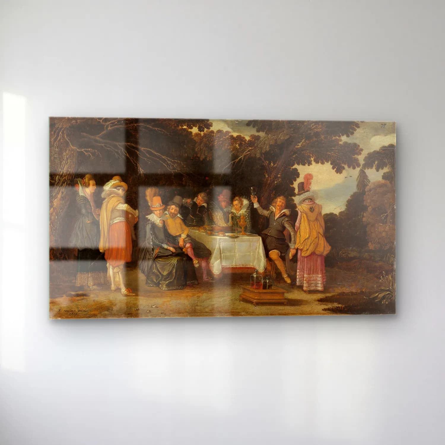 Esaias van de Velde – An open-air Party cam tablo — sol açıdan görünüm