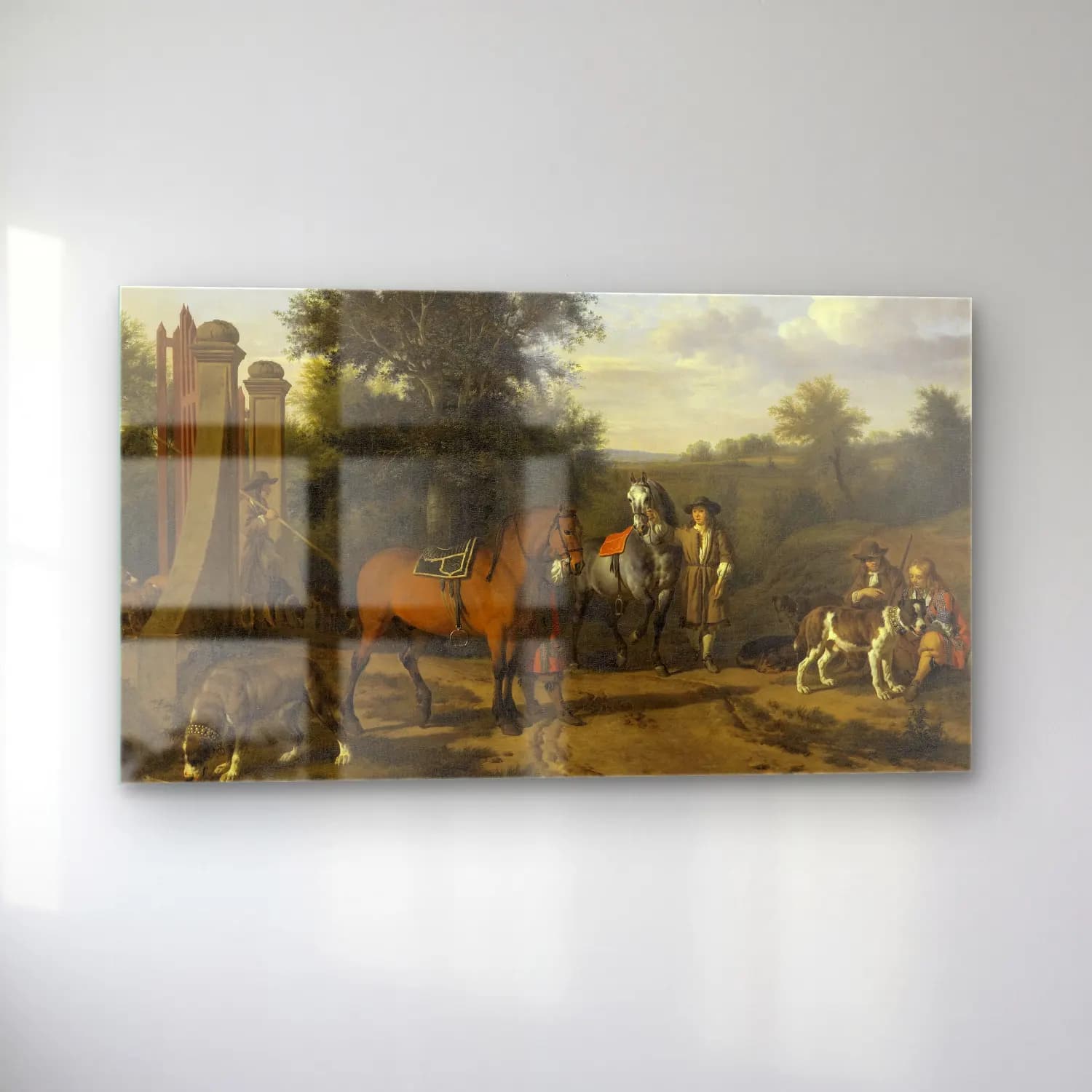 Esaias van de Velde – The Hunting Party cam tablo — sol açıdan görünüm