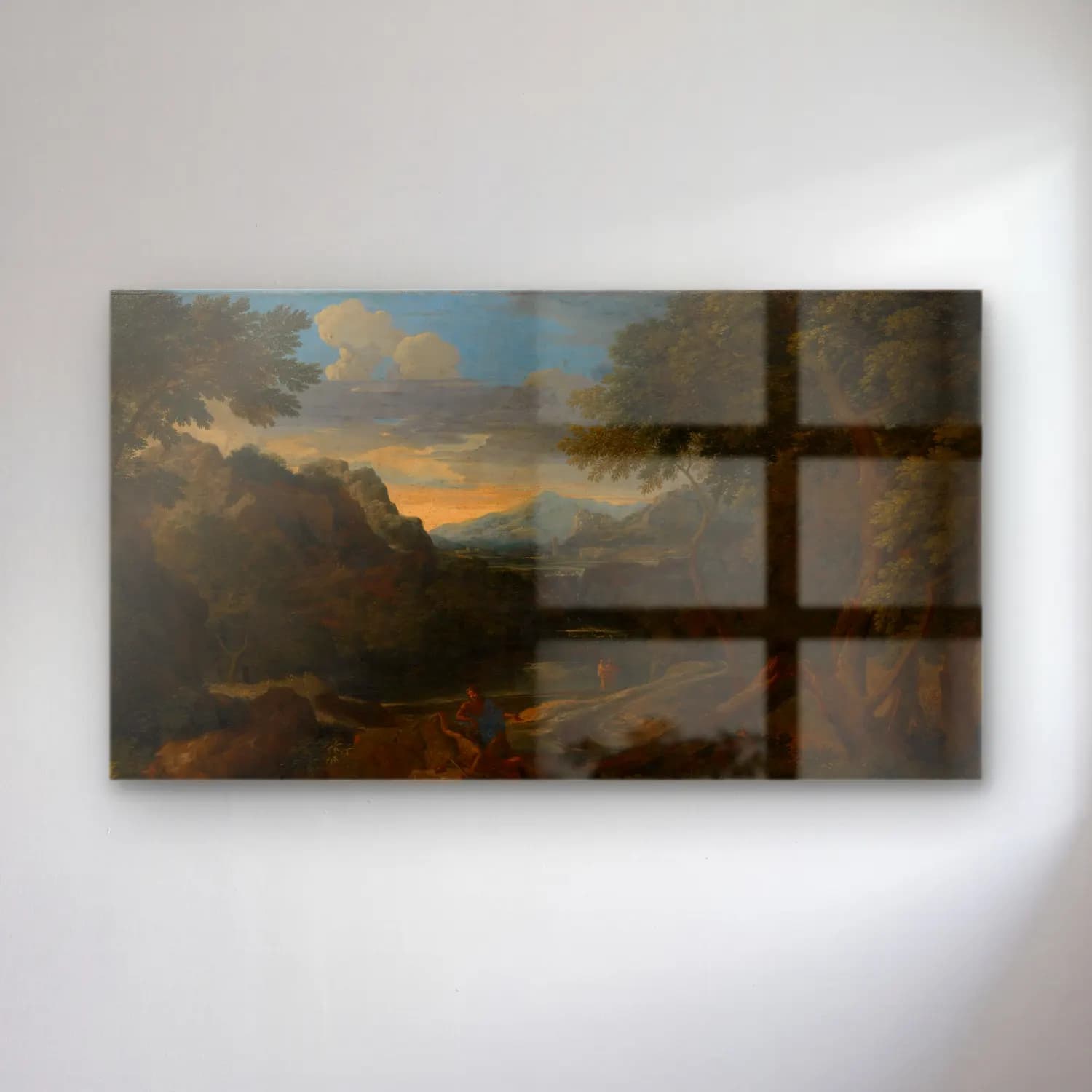 Gaspard Dughet – Imaginary Landscape cam tablo — Gaspard Dughet – Imaginary Landscape — yağlı boya dağ manzarası