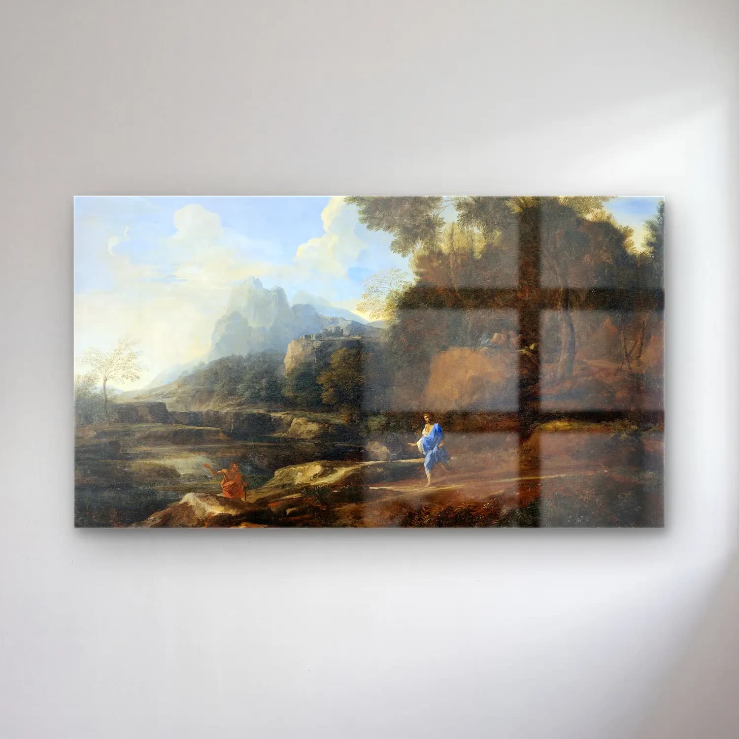 Gaspard Dughet – Italian Landscape cam tablo — Gaspard Dughet – Italian Landscape — yağlı boya mitolojik sahne