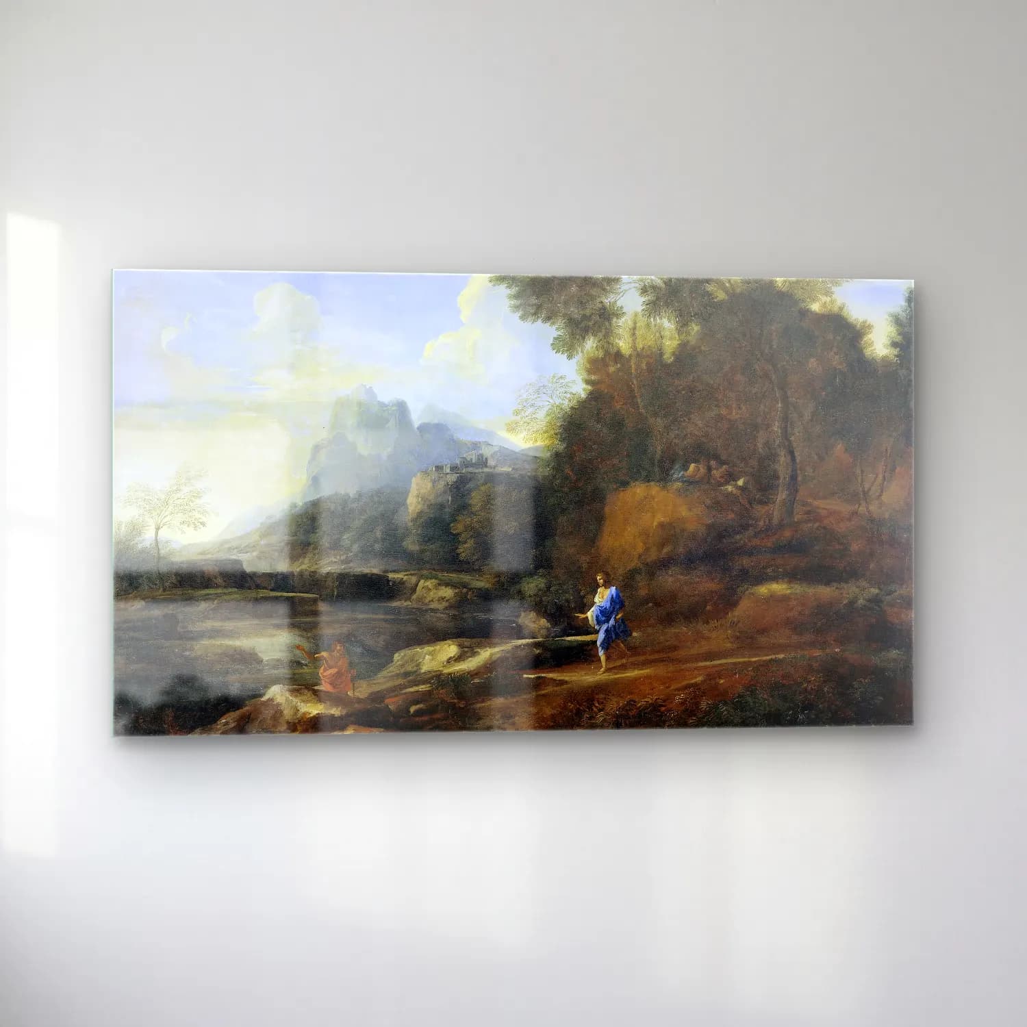 Gaspard Dughet – Italian Landscape cam tablo — sol açıdan görünüm