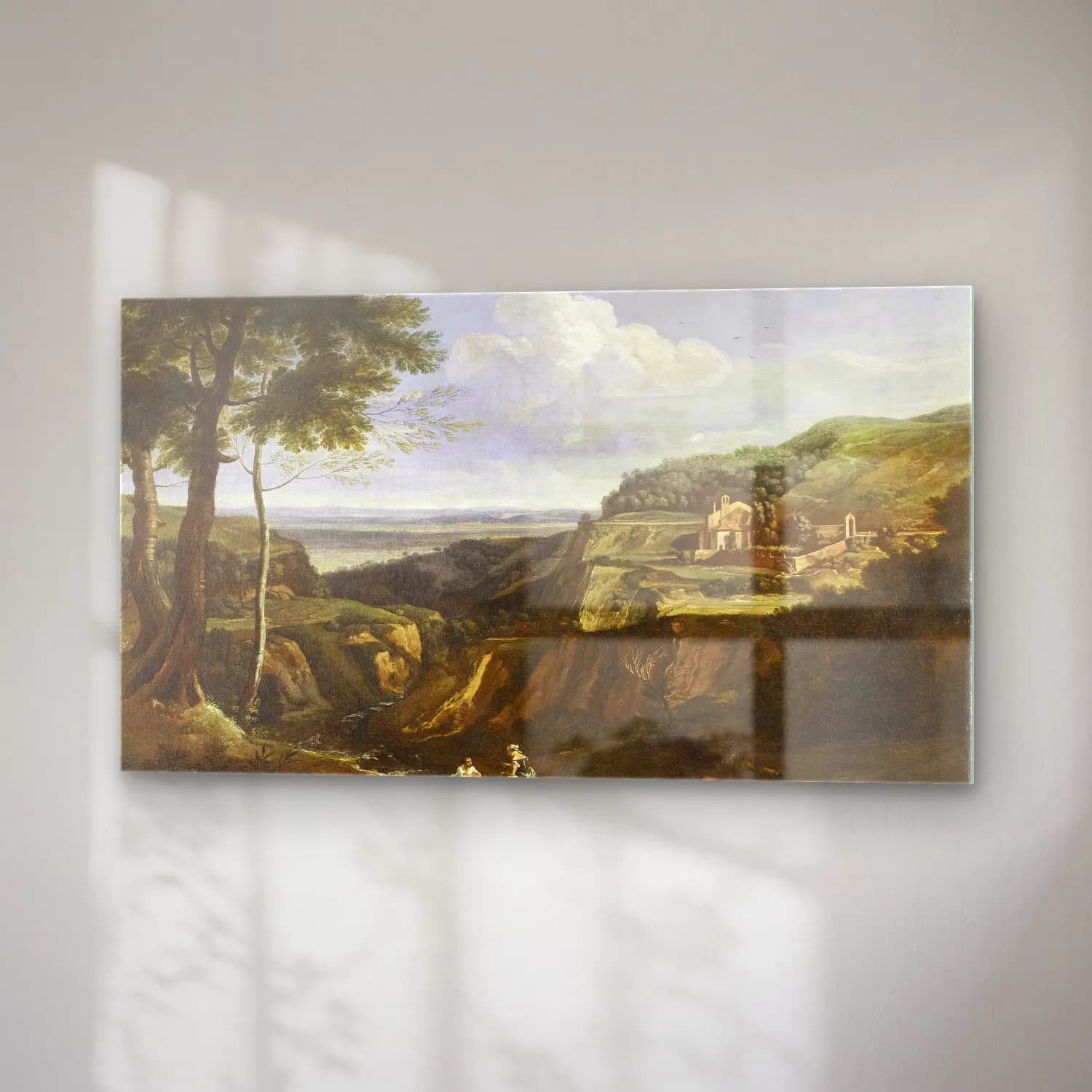 Gaspard Dughet – View of the Hermitage of Camaldoli near Frascati (circa… cam tablo — sağ açıdan görünüm