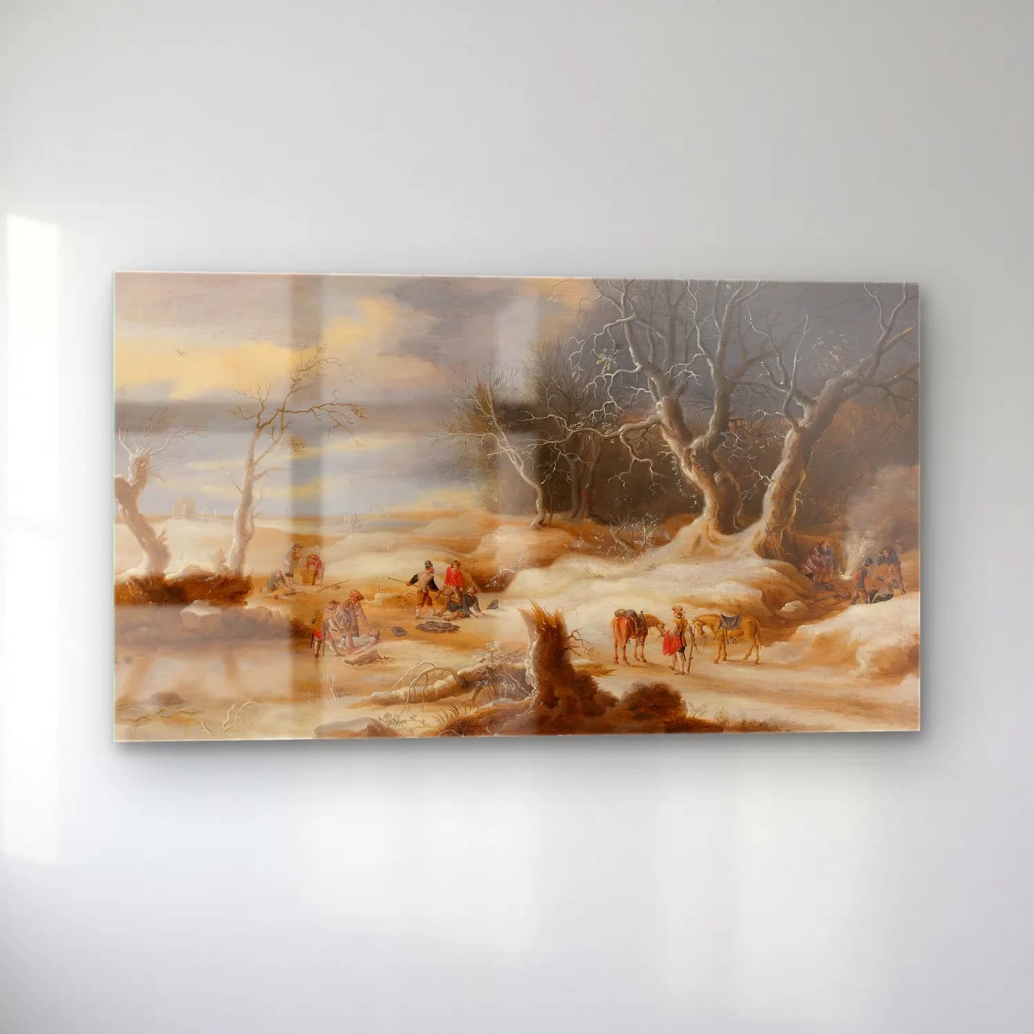 Gijsbrecht Leytens – Embuscade dans un paysage de neige cam tablo — sol açıdan görünüm