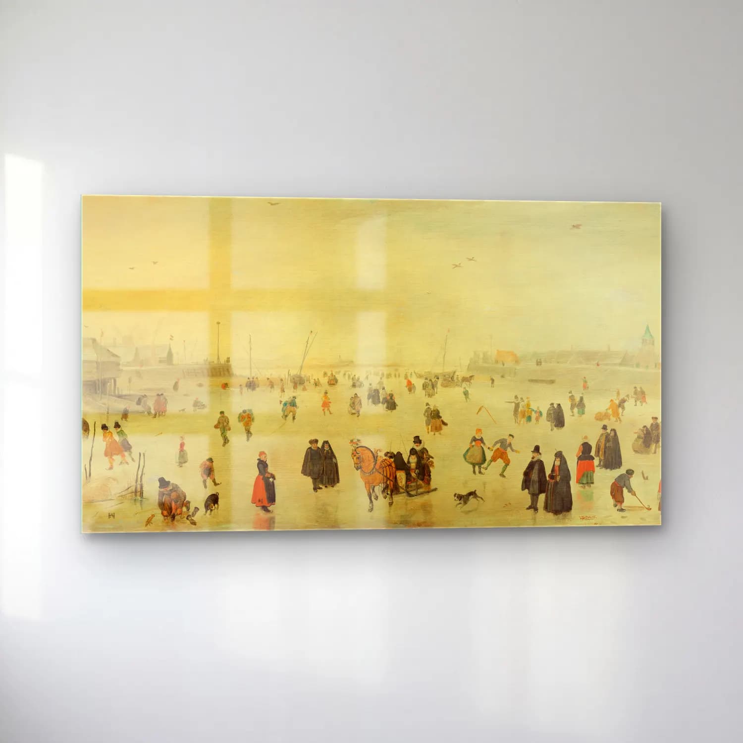 Hendrick Avercamp – A Scene on the Ice cam tablo — sol açıdan görünüm