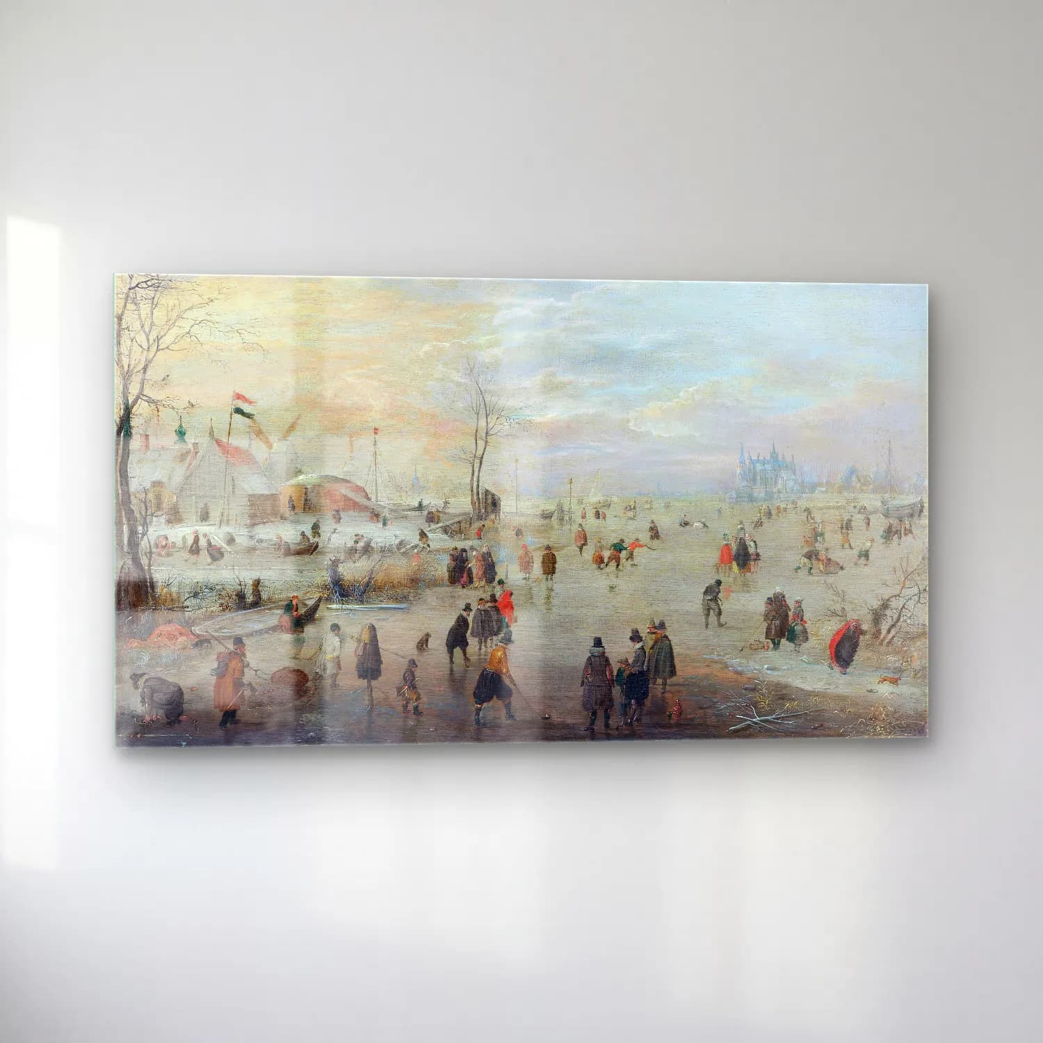 Hendrick Avercamp – Enjoying the Ice cam tablo — sol açıdan görünüm