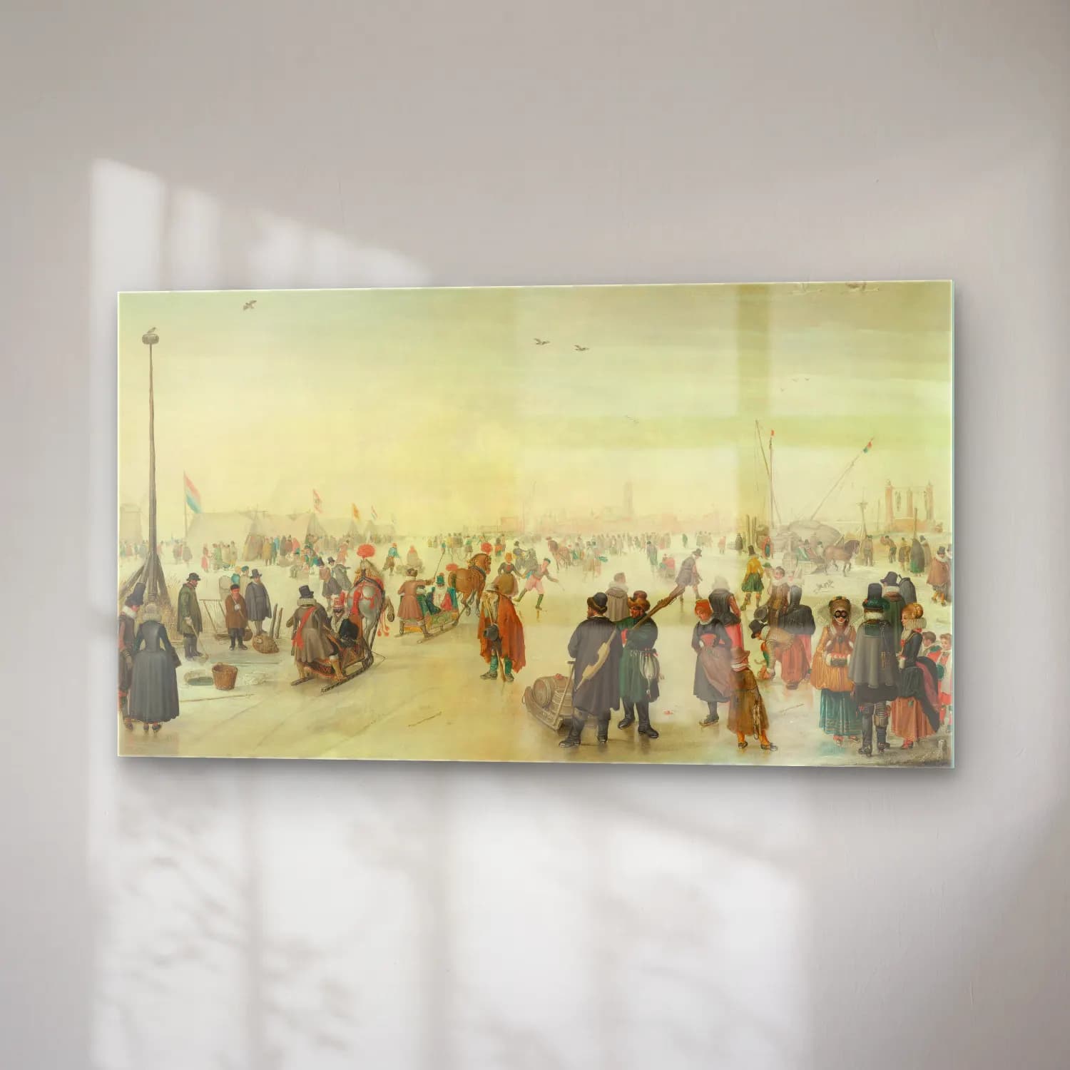 Hendrick Avercamp – Enjoying the Ice near a Town cam tablo — sağ açıdan görünüm