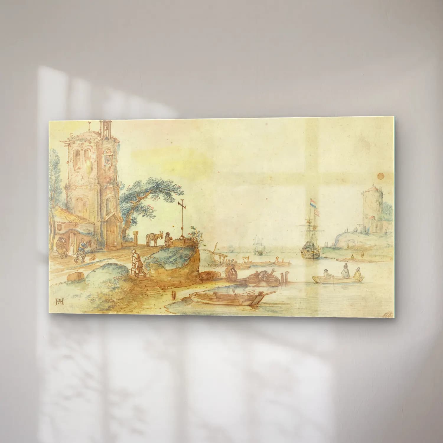 Hendrick Avercamp – Scene with a Tower to the Left cam tablo — sağ açıdan görünüm