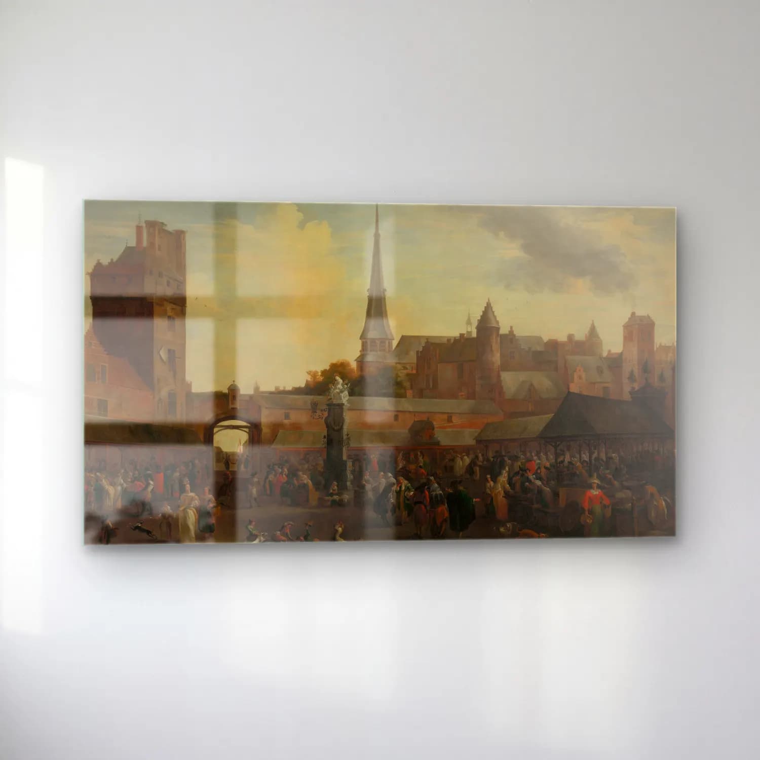 Hendrik van Minderhout – The Fish Market of Antwerp cam tablo — sol açıdan görünüm