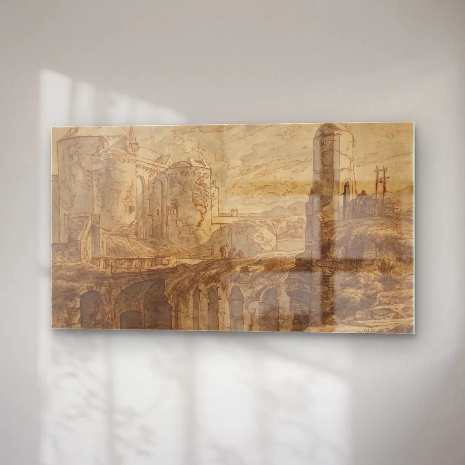 Hendrik van Minderhout – The Gate of Bruges at Sluis cam tablo — sağ açıdan görünüm