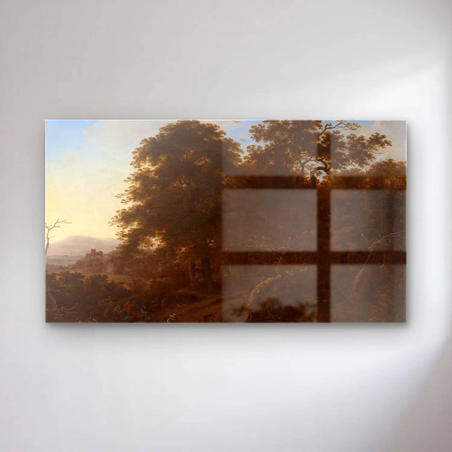 Herman Saftleven – Landscape with travellers cam tablo — Herman Saftleven – Landscape with travellers — yağlı boya orman