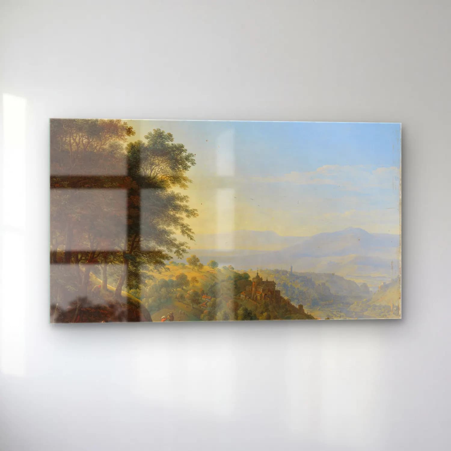 Herman Saftleven – Mountainous landscape near Boppard aan de Rijn cam tablo — sol açıdan görünüm
