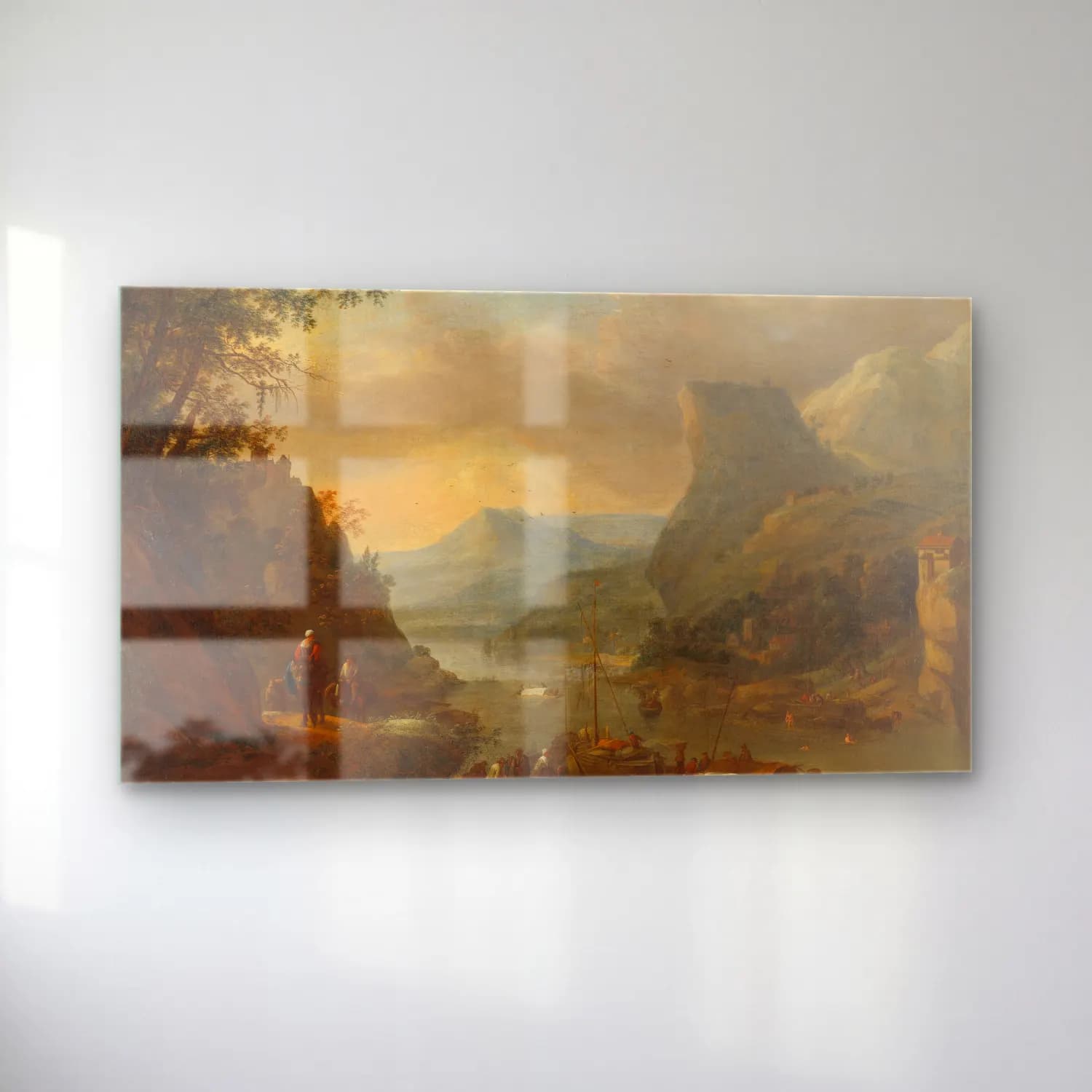 Herman Saftleven – River view in a mountainous region cam tablo — sol açıdan görünüm
