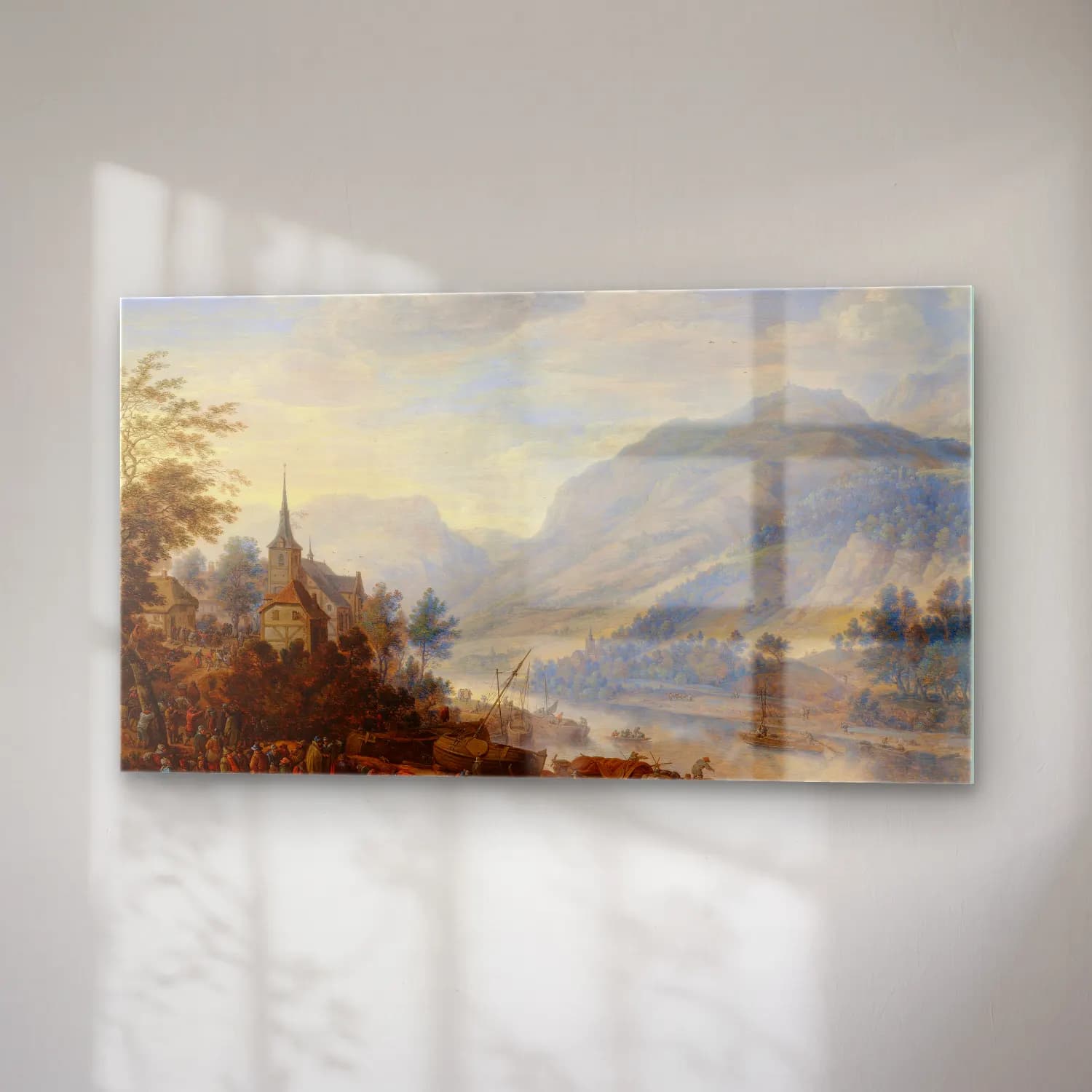 Herman Saftleven – View of the Rhine at Reineck cam tablo — sağ açıdan görünüm