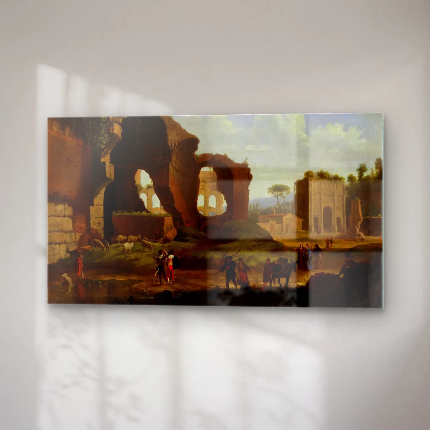 Herman van Swanevelt – A Roman View of the Ruins of the Temple of Venus and Rome… cam tablo — sağ açıdan görünüm