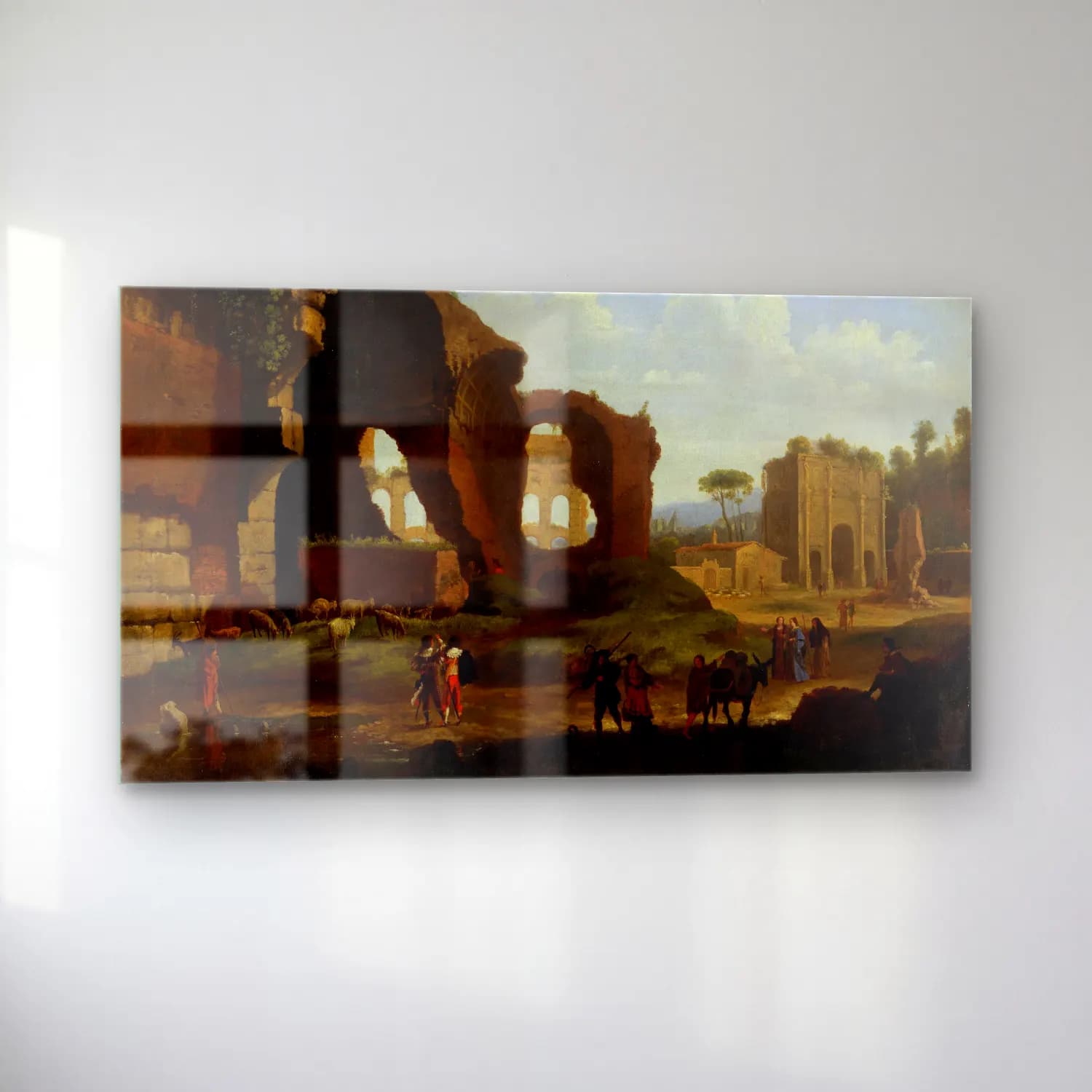 Herman van Swanevelt – A Roman View of the Ruins of the Temple of Venus and Rome… cam tablo — sol açıdan görünüm