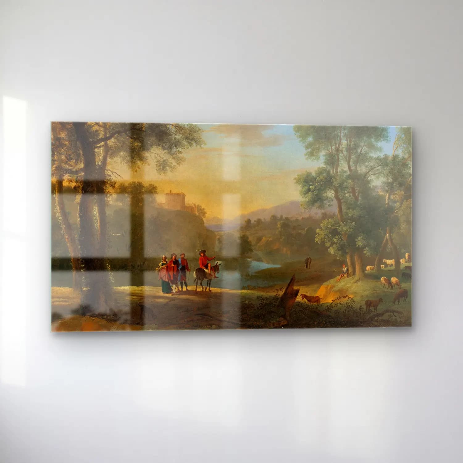 Herman van Swanevelt – Classical Landscape cam tablo — sol açıdan görünüm