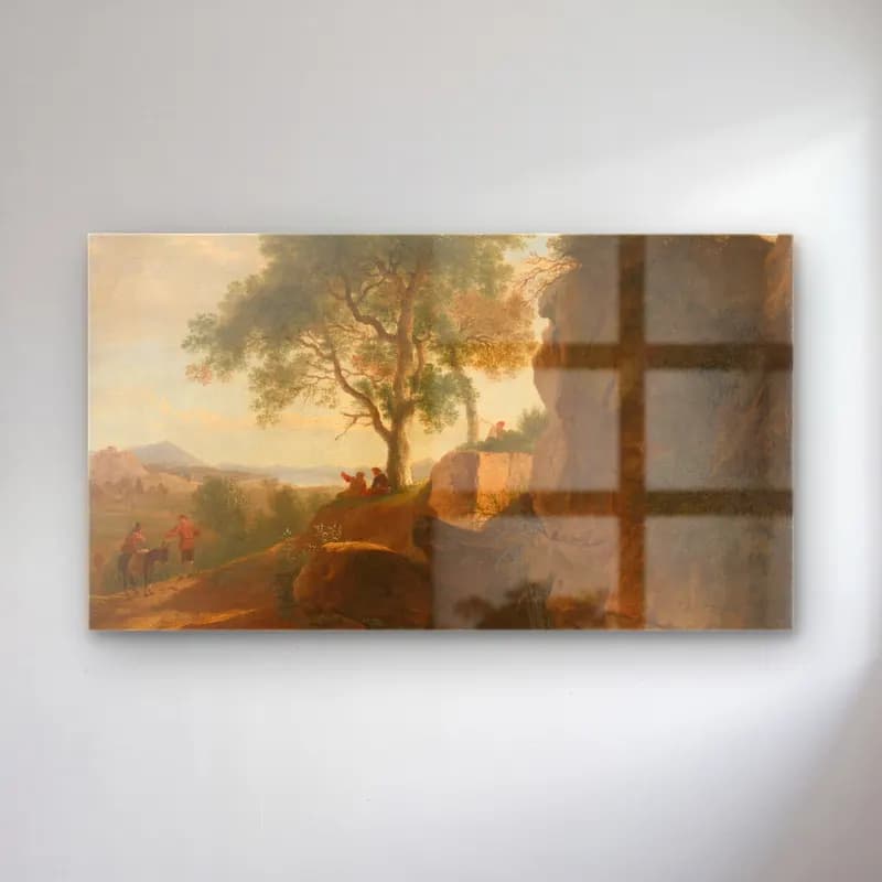 Herman van Swanevelt – Italian landscape cam tablo — Herman van Swanevelt – Italian landscape — yağlı boya mitolojik sahne