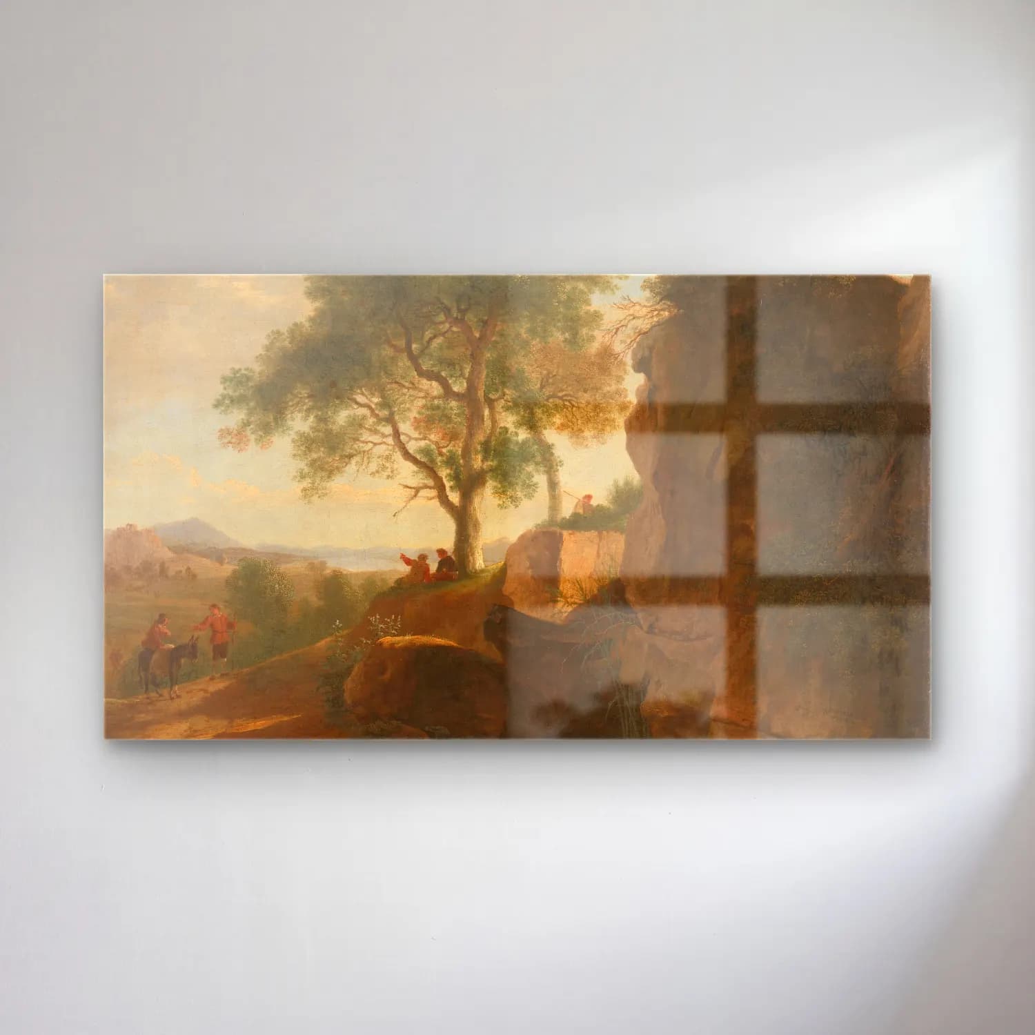 Herman van Swanevelt – Italian landscape cam tablo — Herman van Swanevelt – Italian landscape — yağlı boya mitolojik sahne