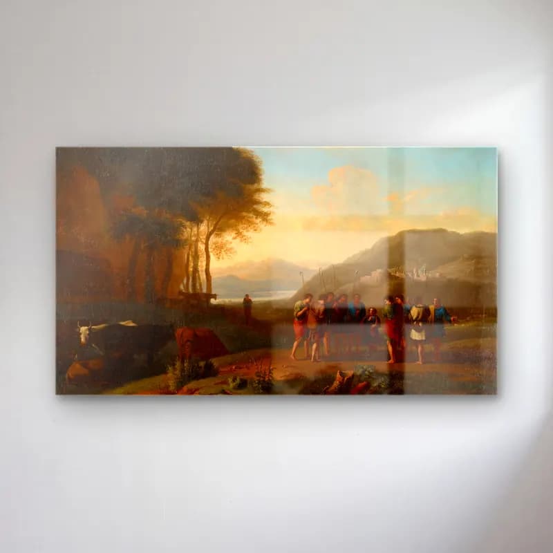 Herman van Swanevelt – Joseph Recounting his Dream to his Brothers cam tablo — Herman van Swanevelt – Joseph Recounting his Dream to his Brothers — yağlı boya dini sahne
