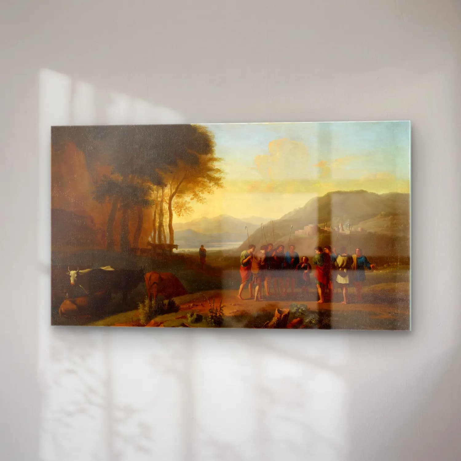 Herman van Swanevelt – Joseph Recounting his Dream to his Brothers cam tablo — sağ açıdan görünüm