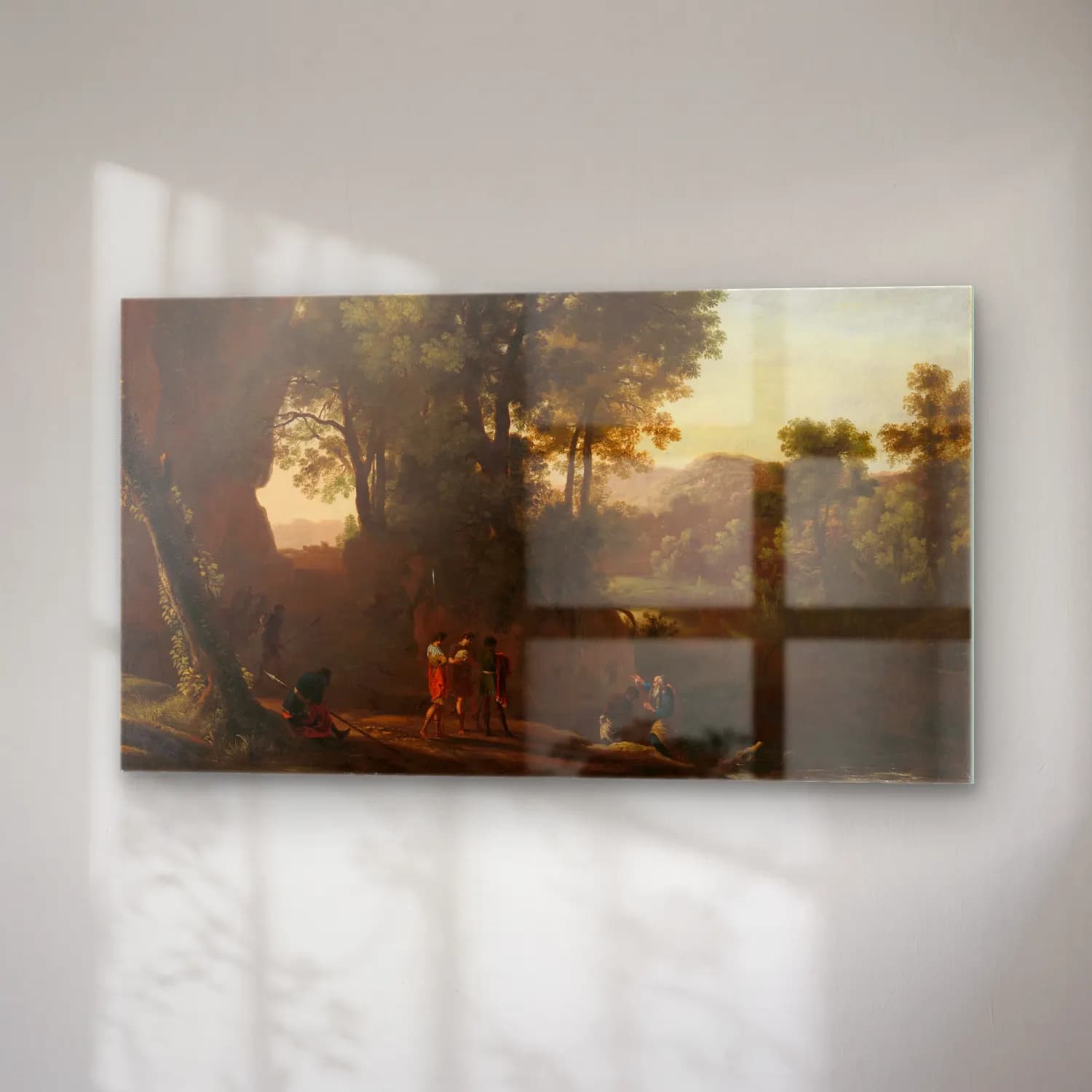 Herman van Swanevelt – Landscape with the baptism of the eunuch cam tablo — sağ açıdan görünüm