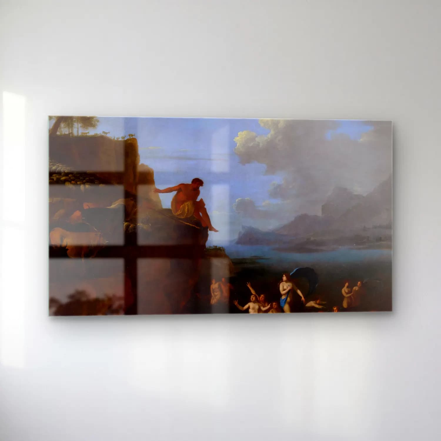 Herman van Swanevelt – Polyphemus and Galatea cam tablo — sol açıdan görünüm