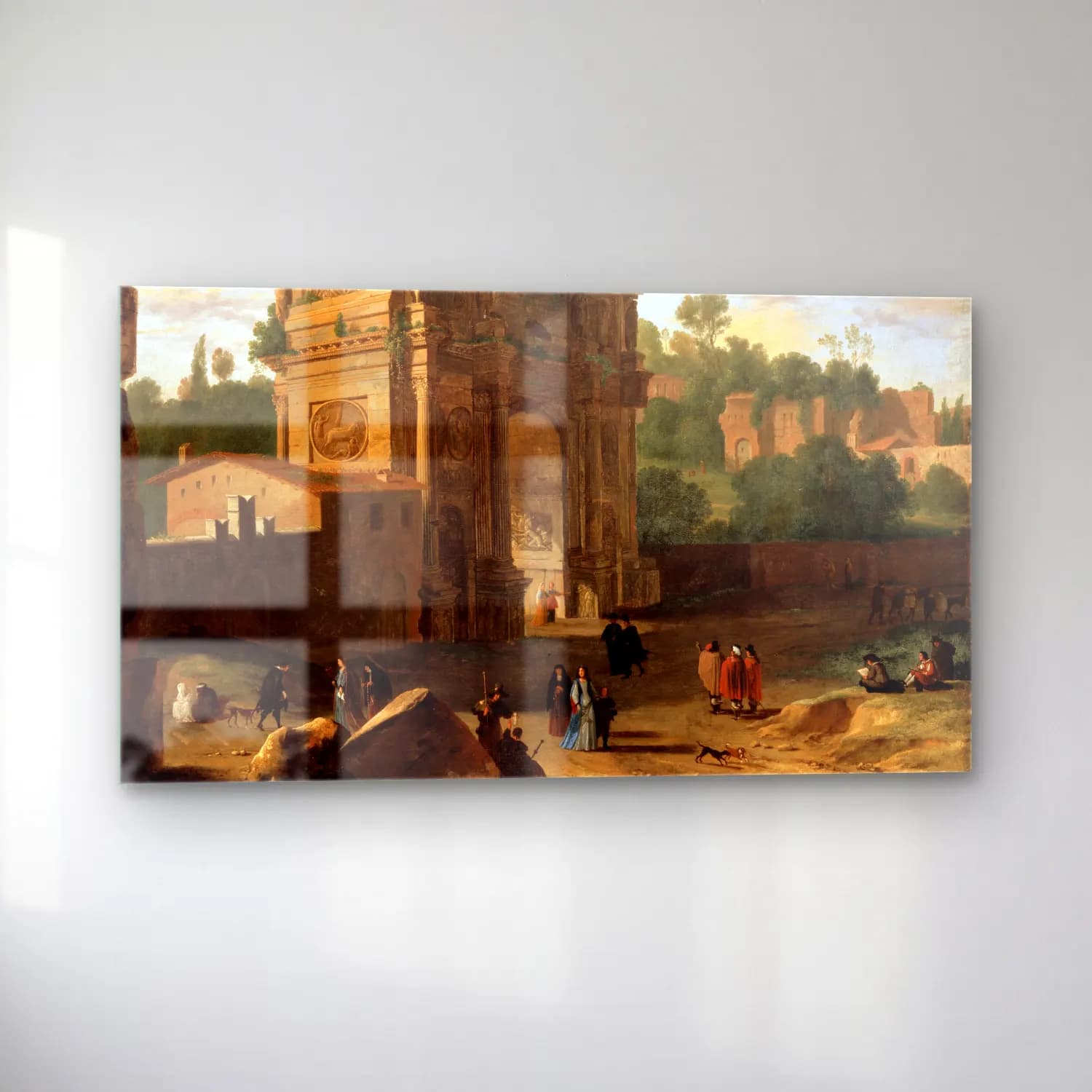 Herman van Swanevelt – The Arch of Constantine, Rome cam tablo — sol açıdan görünüm