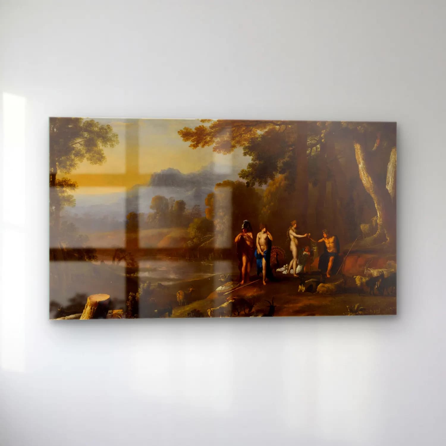 Herman van Swanevelt – The Judgment of Paris cam tablo — sol açıdan görünüm