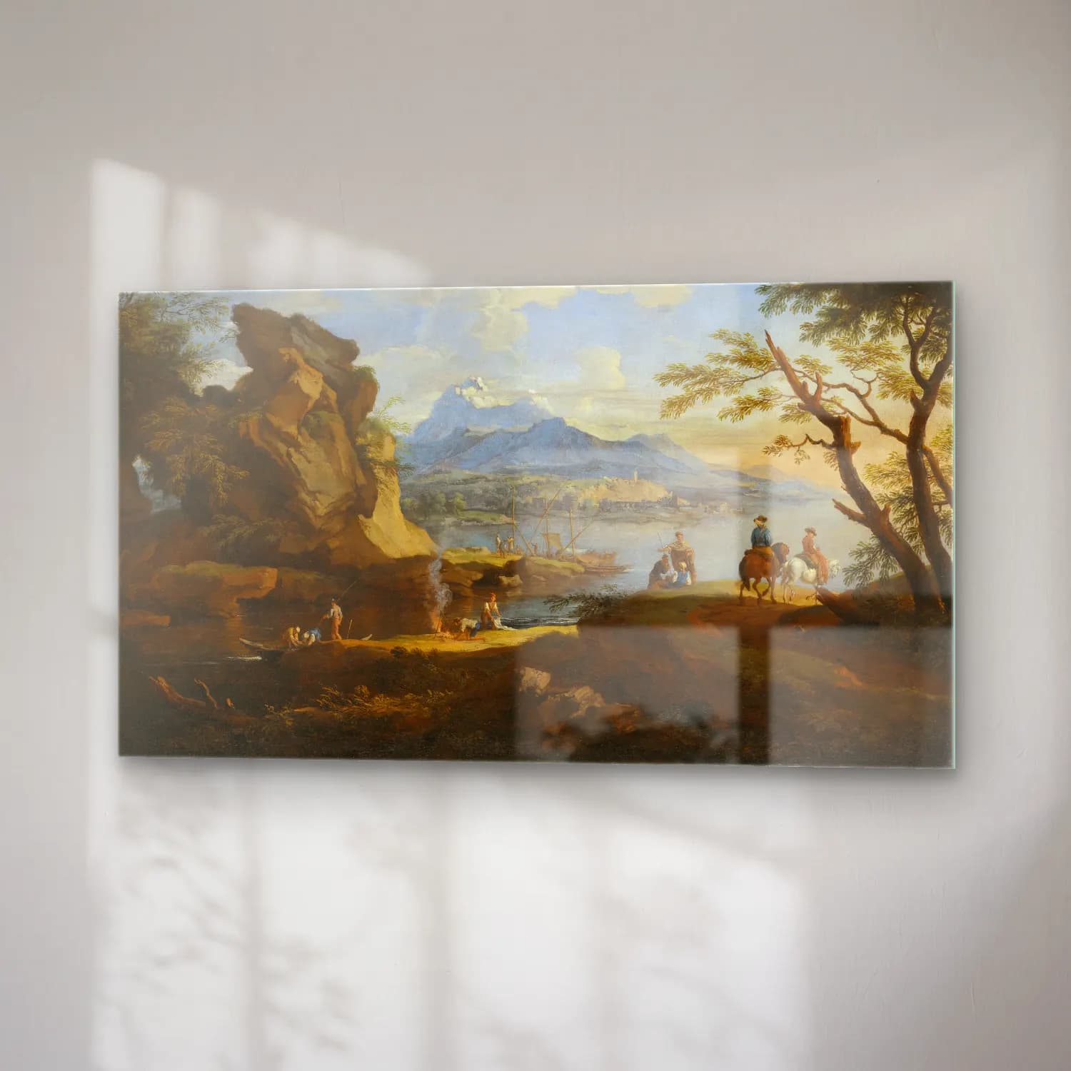 Jacob de Heusch – A Harbour Scene With Fishermen Returning To Shore cam tablo — sağ açıdan görünüm
