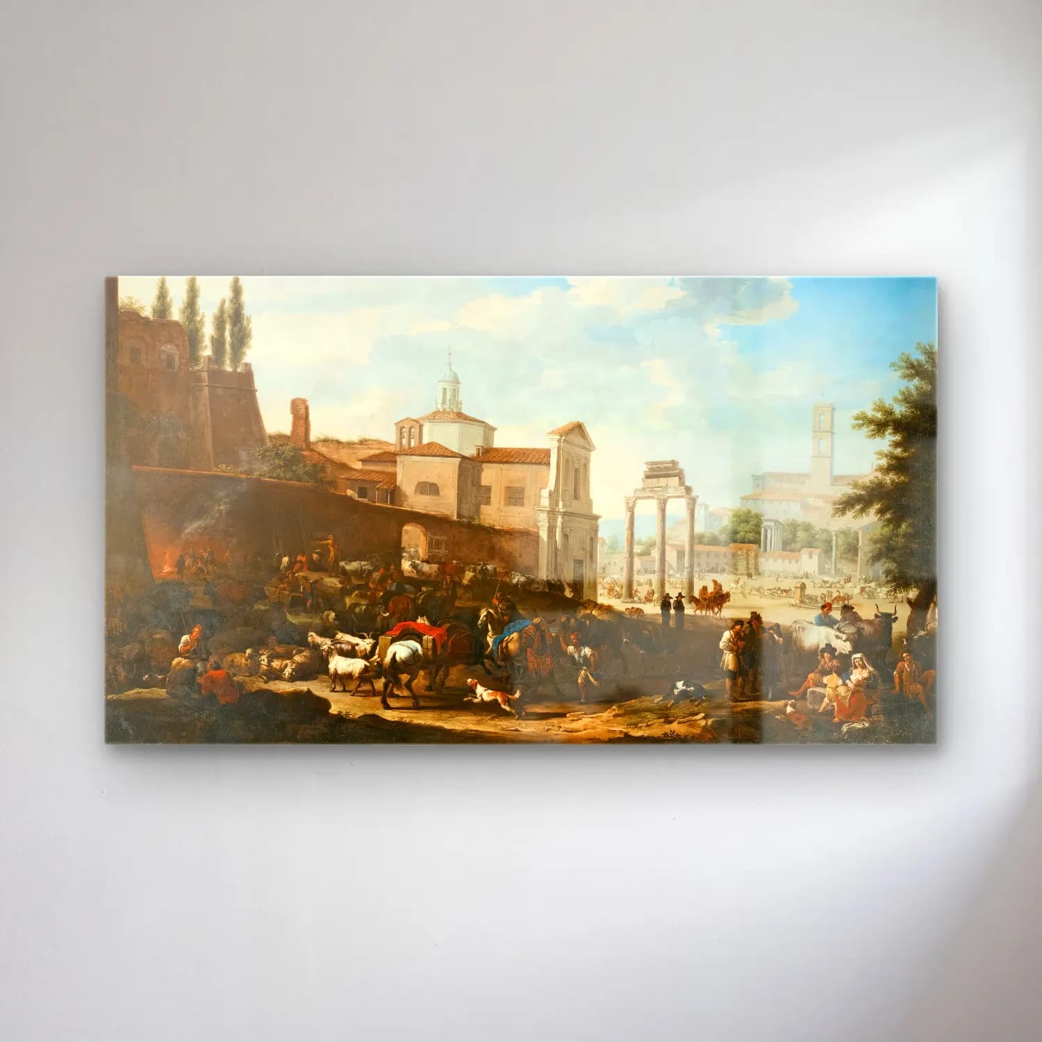 Jacob de Heusch – The Campo Vaccino, Rome cam tablo — Jacob de Heusch – The Campo Vaccino, Rome — yağlı boya roma