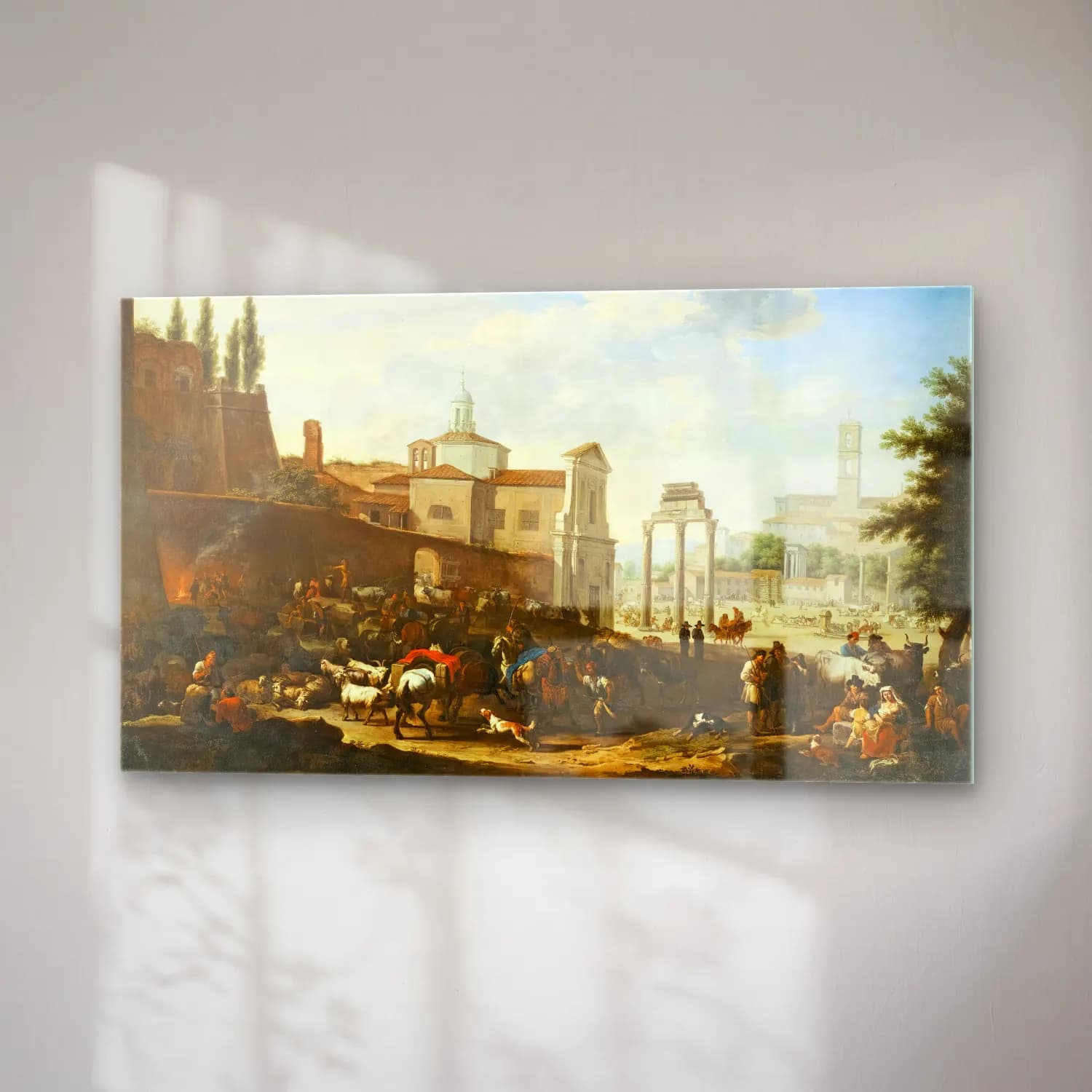 Jacob de Heusch – The Campo Vaccino, Rome cam tablo — sağ açıdan görünüm