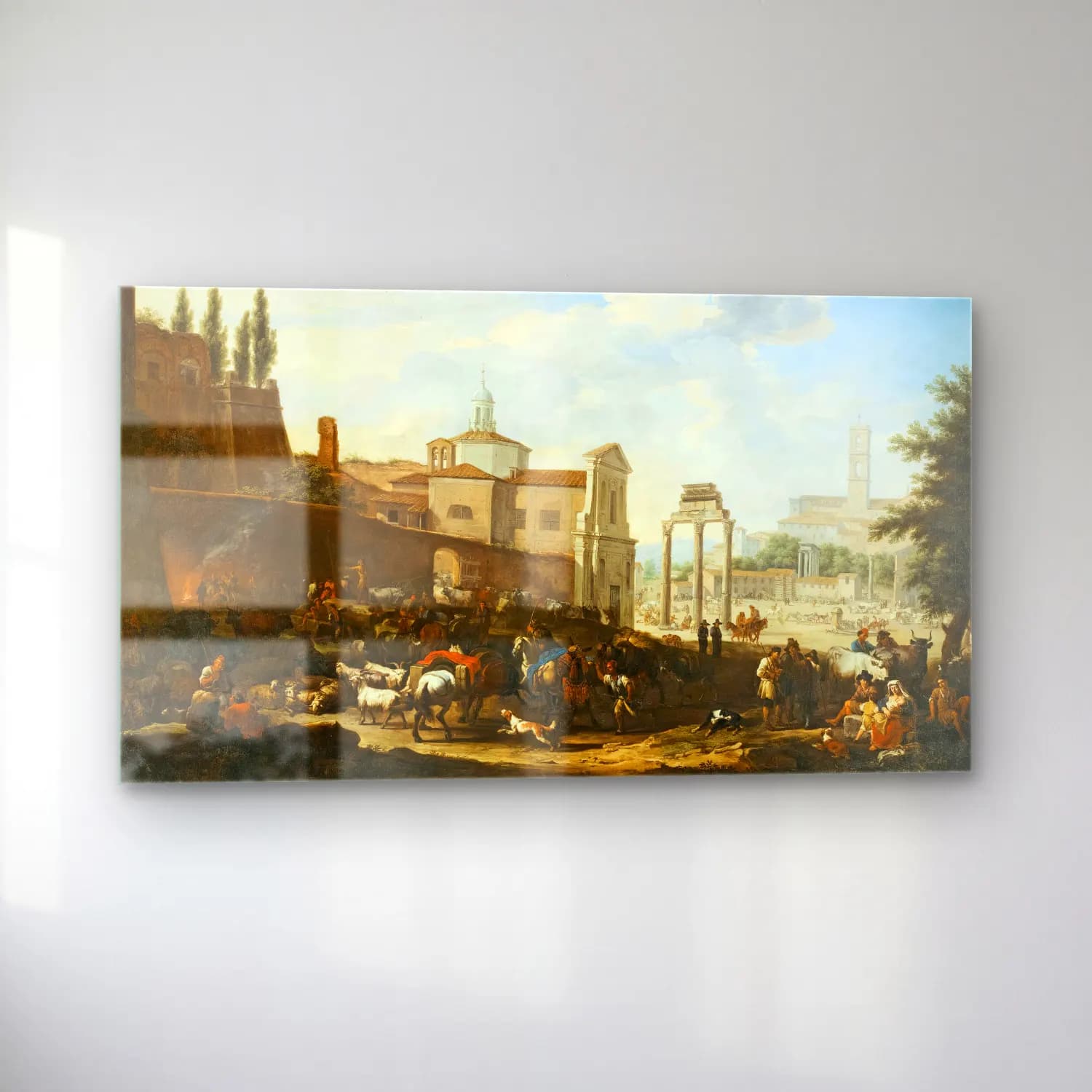 Jacob de Heusch – The Campo Vaccino, Rome cam tablo — sol açıdan görünüm