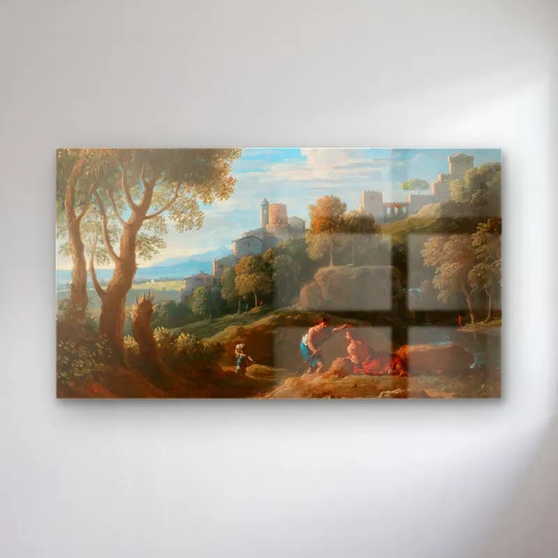 Jan Frans Van Bloemen – A Campagna landscape cam tablo — Jan Frans Van Bloemen – A Campagna landscape — yağlı boya mitolojik sahne