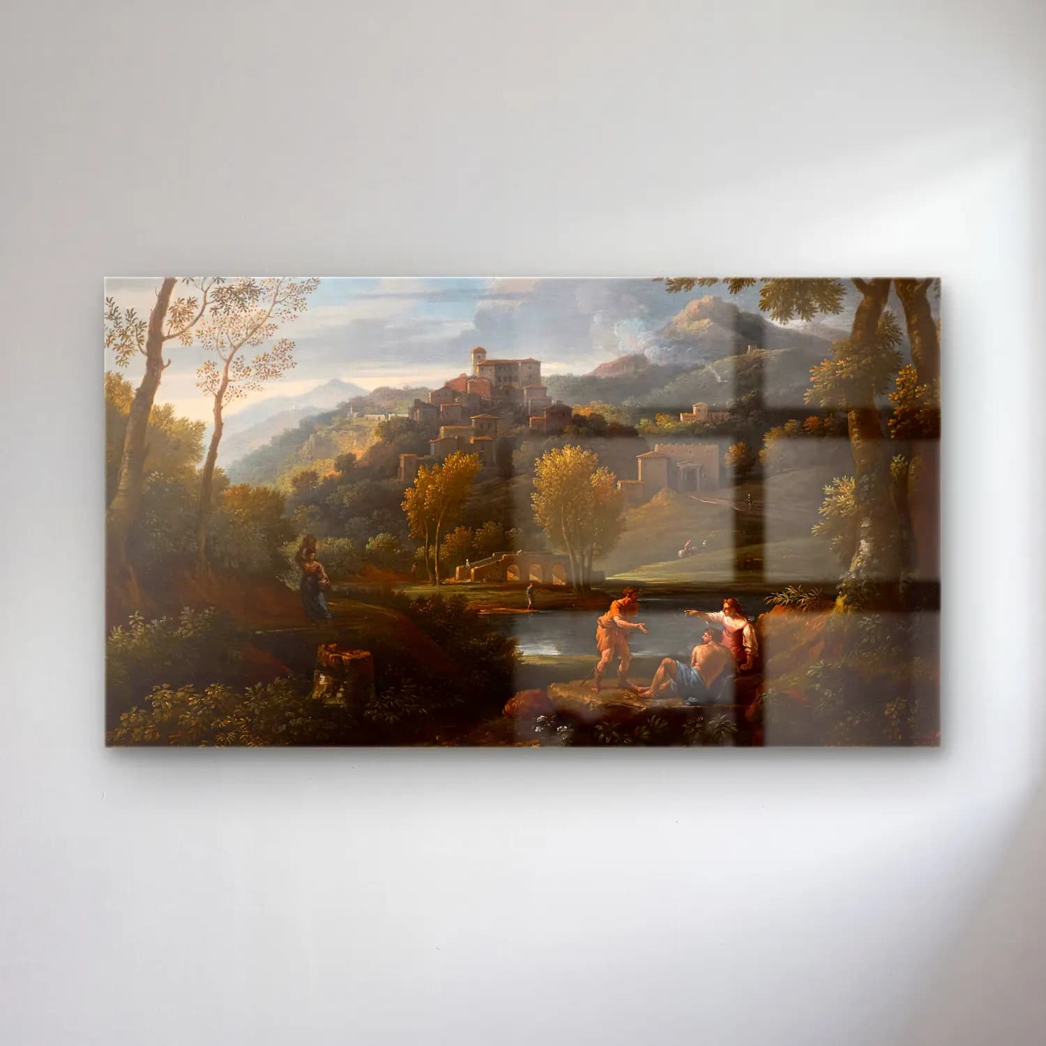 Jan Frans Van Bloemen – An italianate landscape with figures in the foreground cam tablo — Jan Frans Van Bloemen – An italianate landscape with figures in the foreground — yağlı boya mitolojik sahne