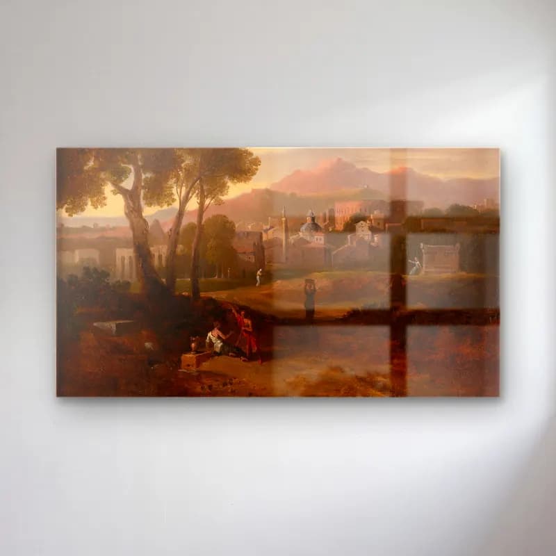 Jan Frans Van Bloemen – Outside The City Walls cam tablo — Jan Frans Van Bloemen – Outside The City Walls — yağlı boya dini sahne
