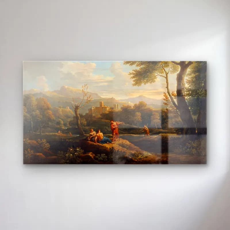 Jan Frans Van Bloemen – Paysage d’Italie cam tablo — Jan Frans Van Bloemen – Paysage d’Italie — yağlı boya mitolojik sahne