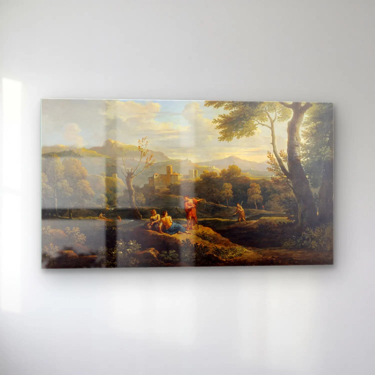 Jan Frans Van Bloemen – Paysage d’Italie cam tablo — sol açıdan görünüm
