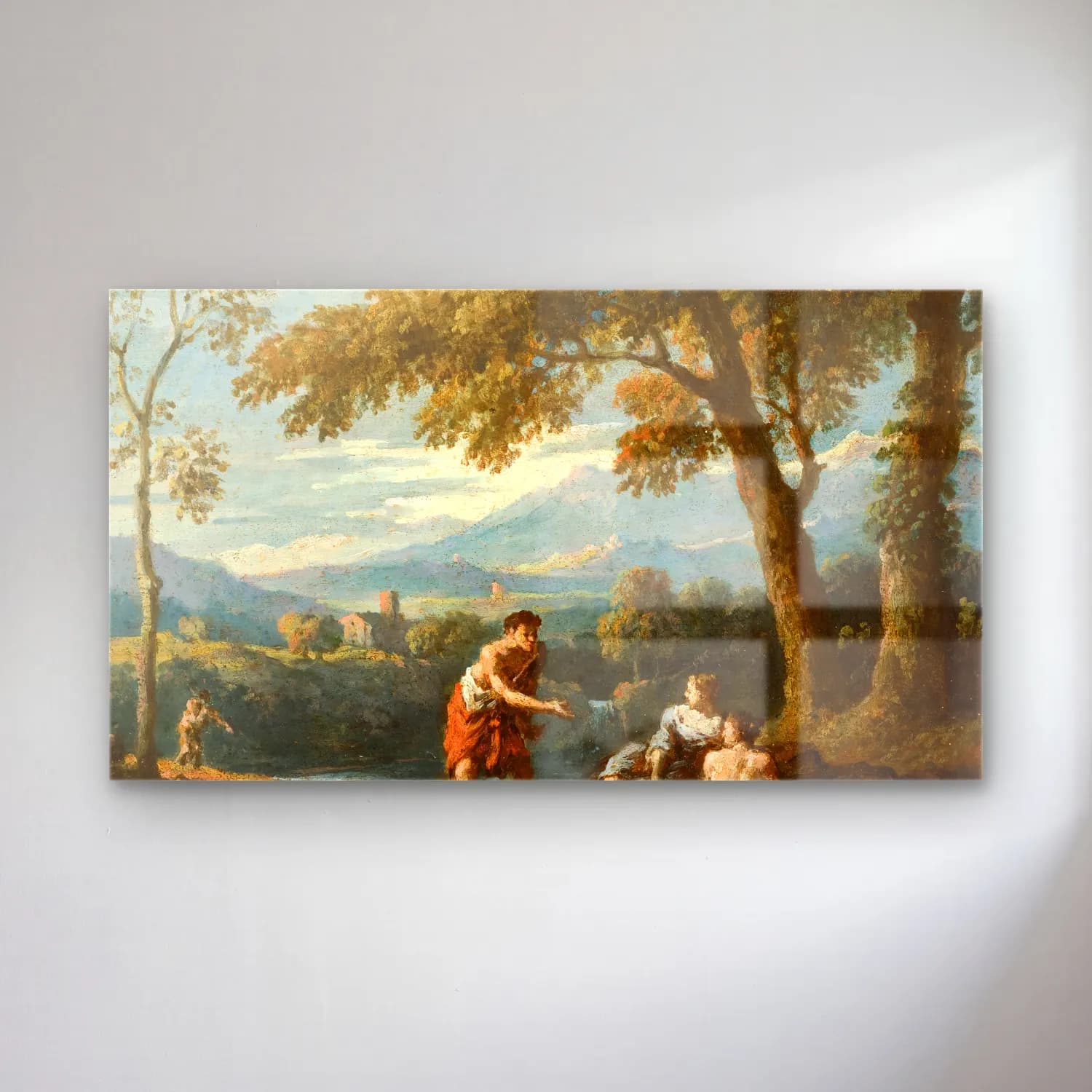 Jan Frans Van Bloemen – View of the Roman Campagna with Figures Conversing (circa… cam tablo — Jan Frans Van Bloemen – View of the Roman Campagna with Figures Conversing (circa… — yağlı boya mitolojik sahne