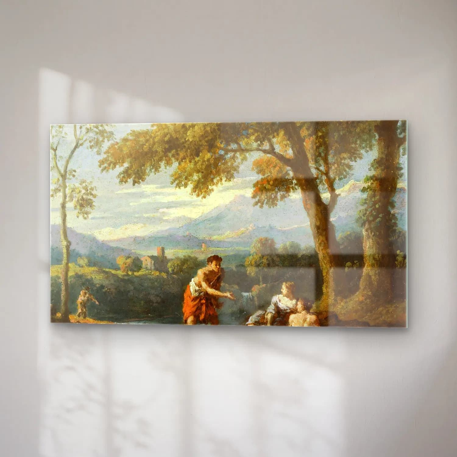 Jan Frans Van Bloemen – View of the Roman Campagna with Figures Conversing (circa… cam tablo — sağ açıdan görünüm