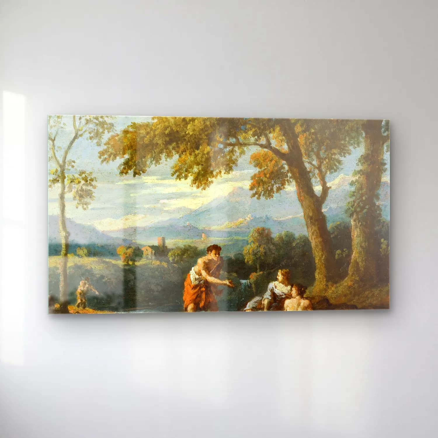 Jan Frans Van Bloemen – View of the Roman Campagna with Figures Conversing (circa… cam tablo — sol açıdan görünüm
