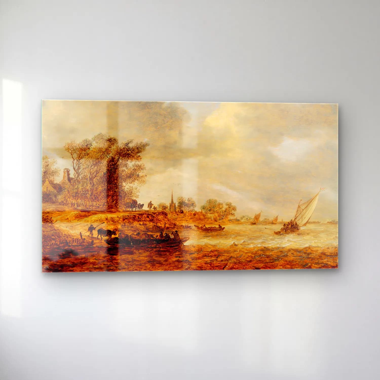 Jan van Goyen – A Windy Day cam tablo — sol açıdan görünüm
