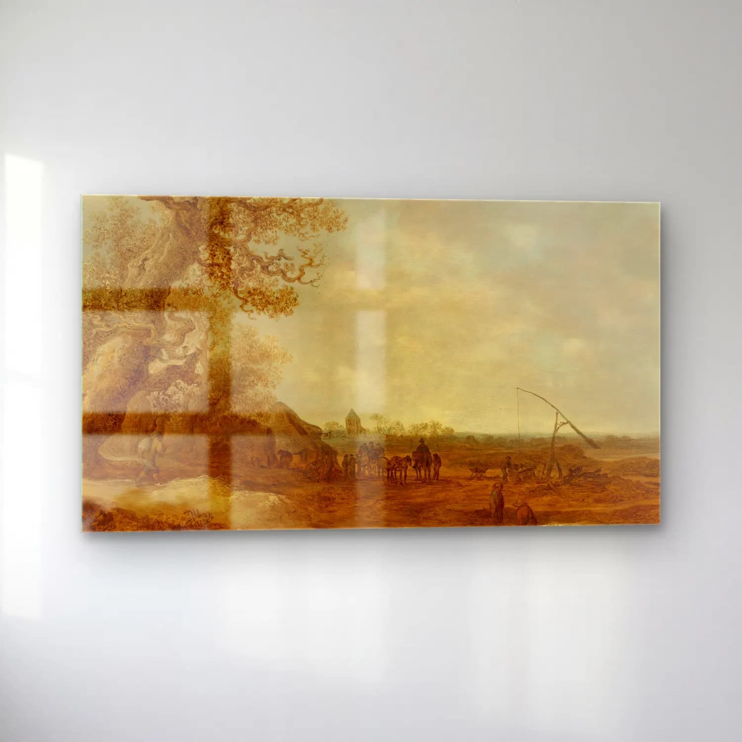 Jan van Goyen – A dune landscape with figures cam tablo — sol açıdan görünüm