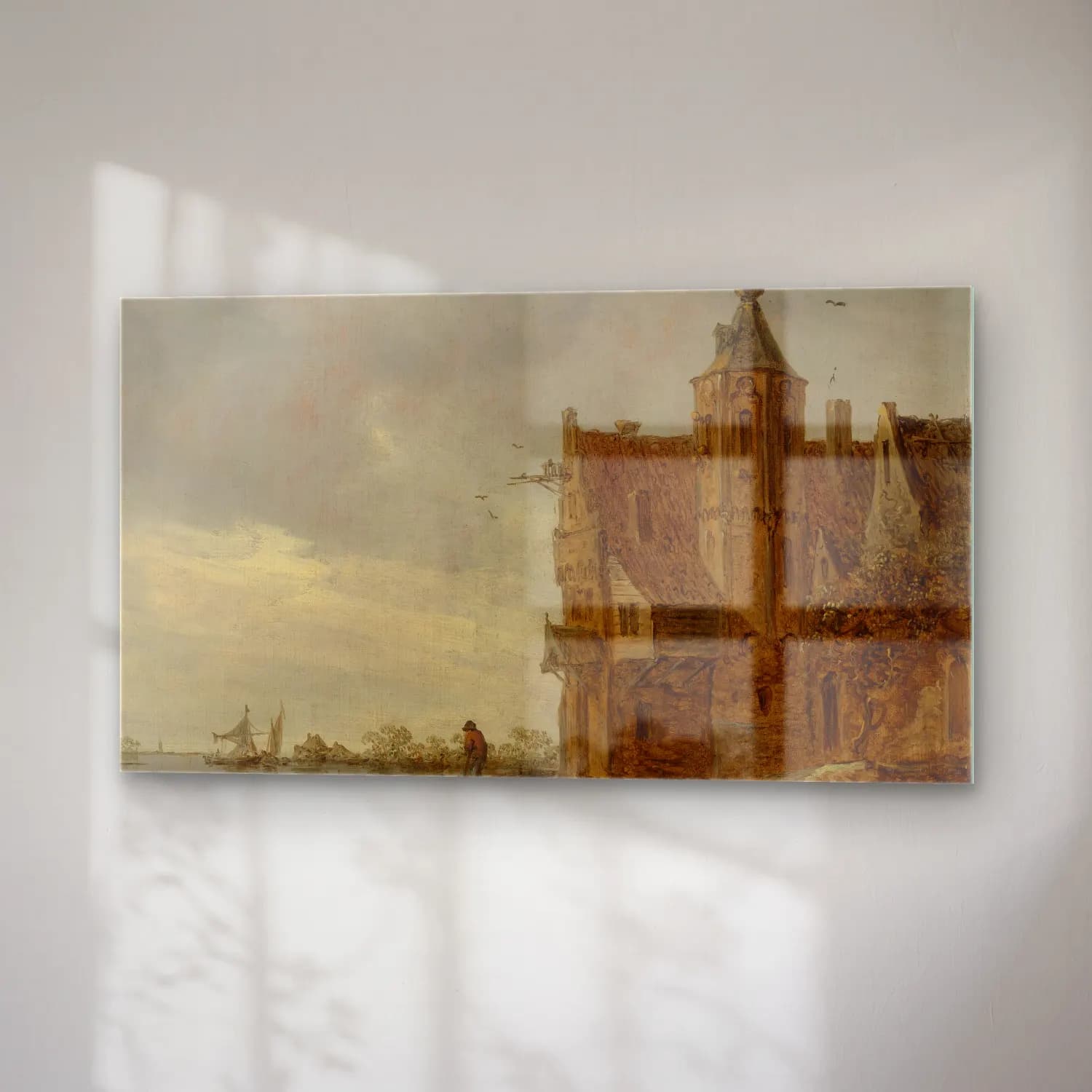 Jan van Goyen – Country House near the Water cam tablo — sağ açıdan görünüm